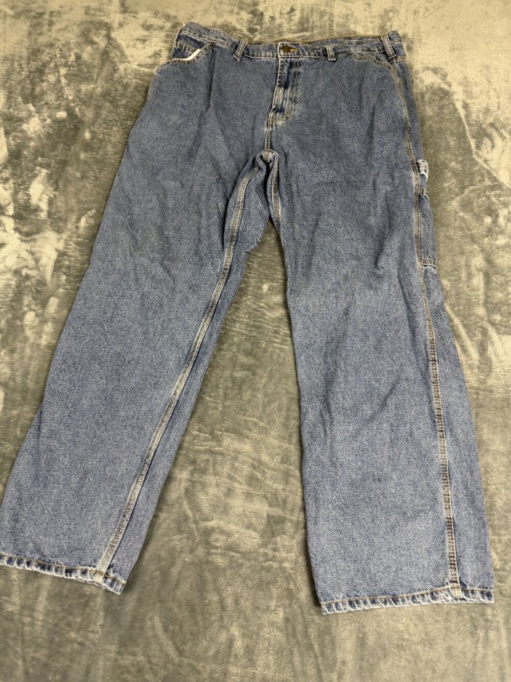 RK Brand Mens Blue Carpenter Jeans Relaxed Fit Workwear 40x32